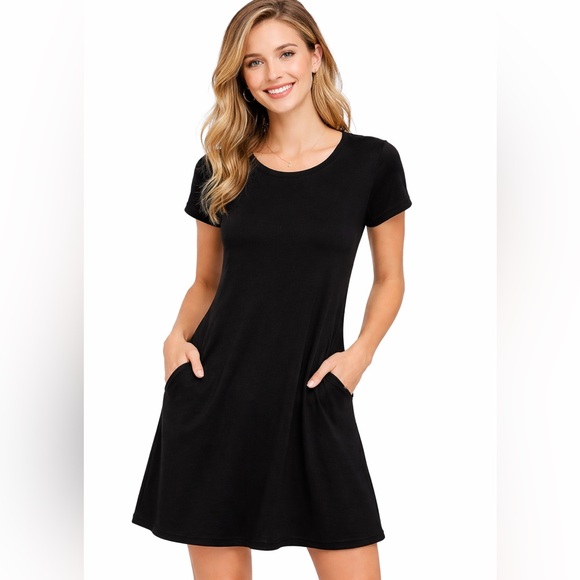 brat & bri Dresses & Skirts - 🖤 Black T-Shirt Dress | Brat & Bri | Size Small | Pockets Brat & Bri